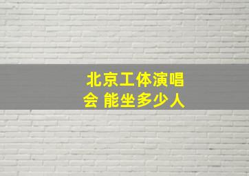 北京工体演唱会 能坐多少人